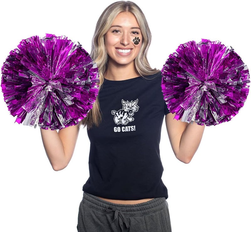 Anderson's Metallic Hot Pink & Silver Foil Baton School Spirit Shakers, Cheerleader Pom Poms, Football, Basketball, Homecoming Squad, Team, Party, Dance, Club, Performance, Fan Celebration Pack of 2 - Image 5